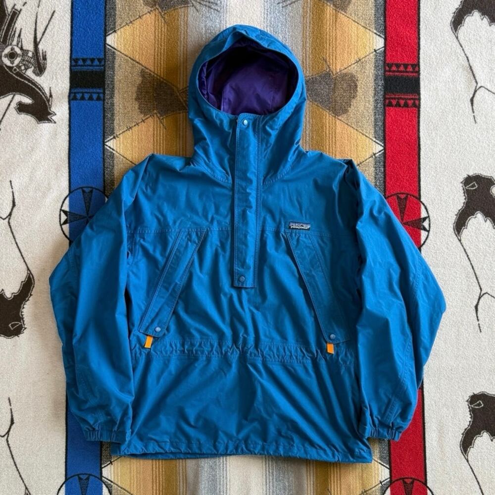 Vintage 90s Men’s Patagonia Anorak Hooded Windbreaker Jacket Size Medium Outdoor